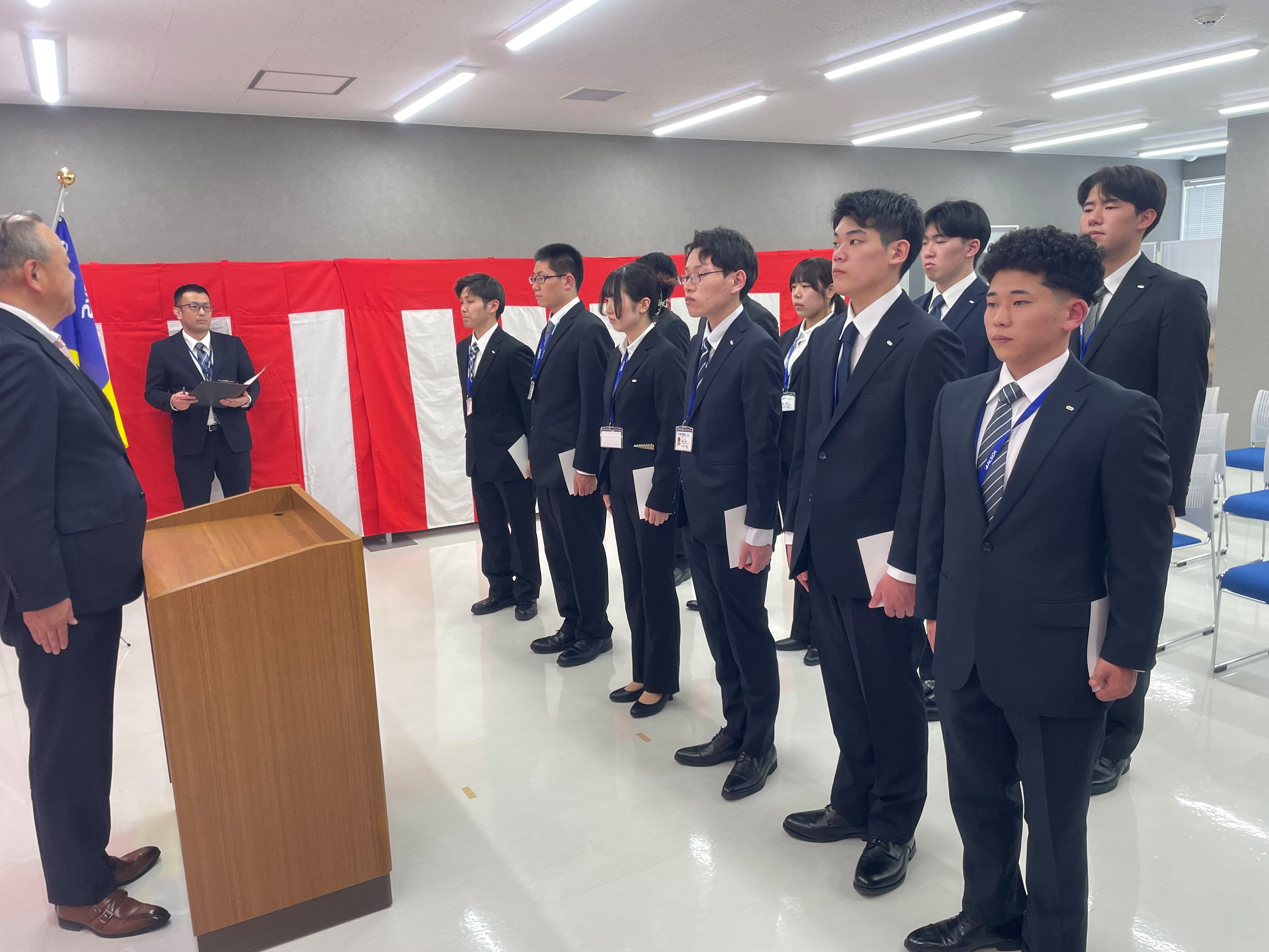 整列している様子